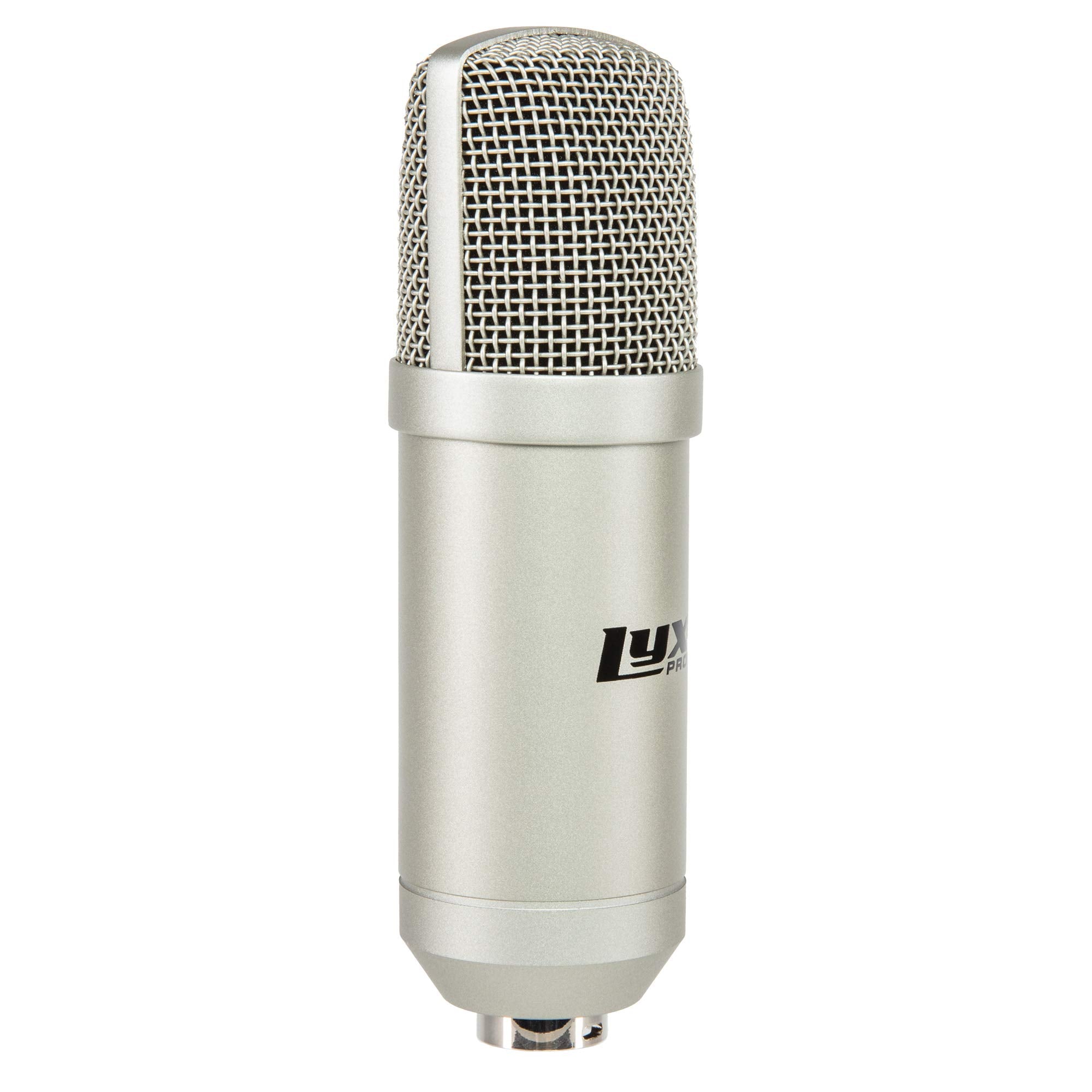 LyxPro Condenser Microphone for Studio, Vocals, Instruments, Podcasting and Professional Recordings with Shockmount, Mic Stand,